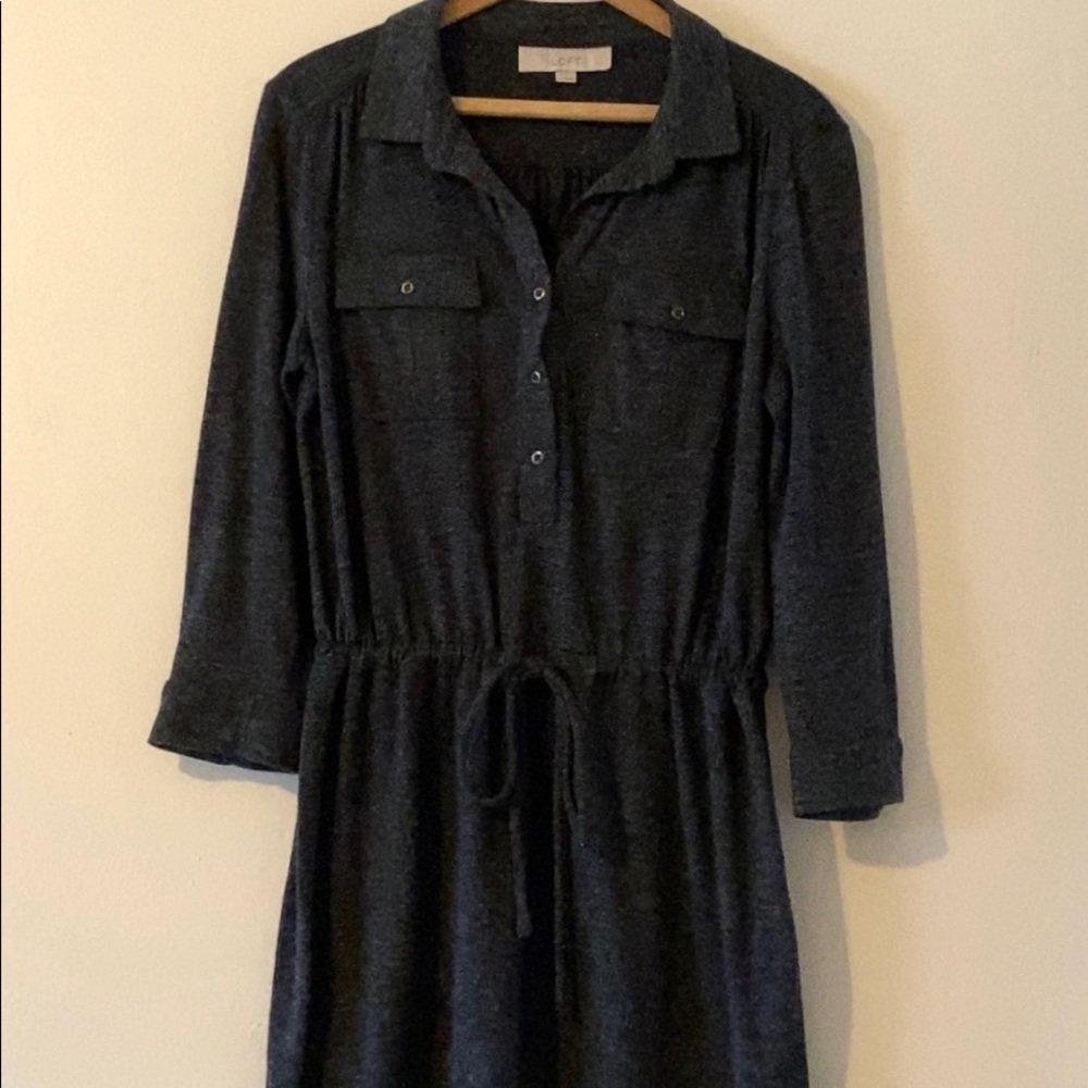Ann Taylor LOFT long sleeved shirt dress
